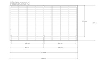 Douglas overkapping 302x578cm Verando, Pure